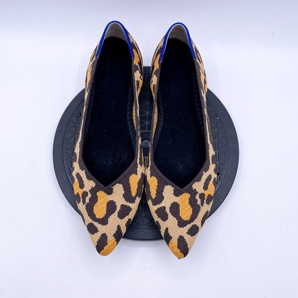 Rothy's Sz 11 Ballet Flats The Point II Big Wild Cat Leopard Animal Print - Picture 9 of 9